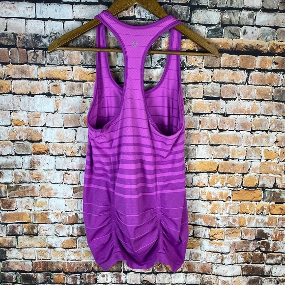 Athleta Purple Stripe Racerback Tank - Picture 2 of 7